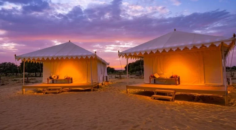 Traditional dinner at desert camp Osian